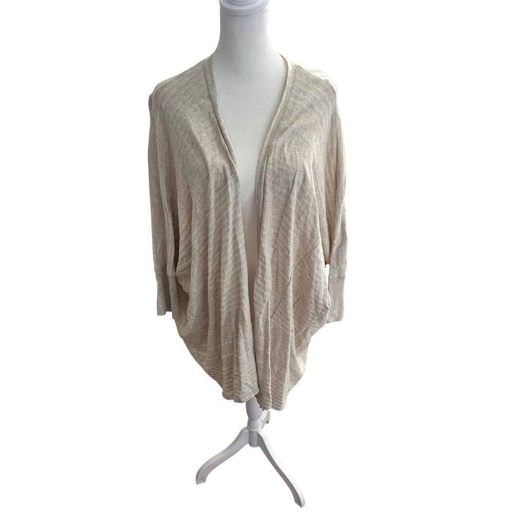Maurices Womens Oatmeal Beige Cotton Knit Cardigan Sweater SM